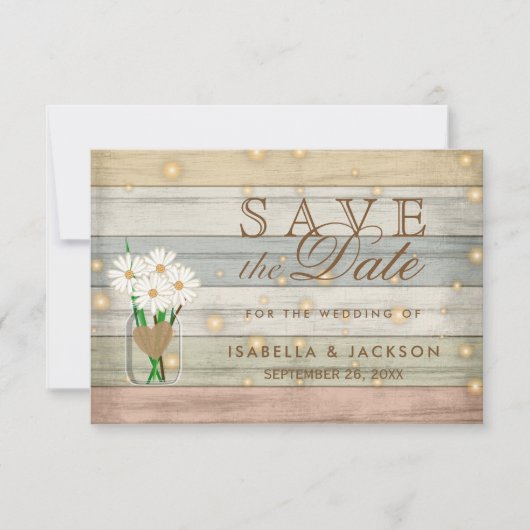 Avondvuurvlinder Save the Date-ontwerp Date (Voorkant)