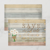 Avondvuurvlinder Save the Date-ontwerp Date (Voorkant / Achterkant)
