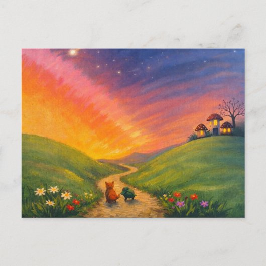 avondwandeling briefkaart (Voorkant)
