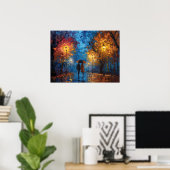 Avondwandeling in herfstlicht poster (Thuiskantoor)
