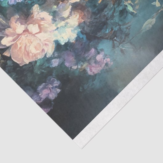 Avondwandeling, kolibrie en etherische flora tissuepapier (Detail)