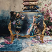 Avondwandeling Portret & Zwaan Dark Floral Fantasy Tissuepapier