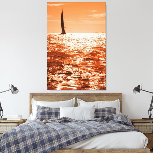 AVONDZEIL 32x48 Canvas Afdruk (Insitu (Slaapkamer))