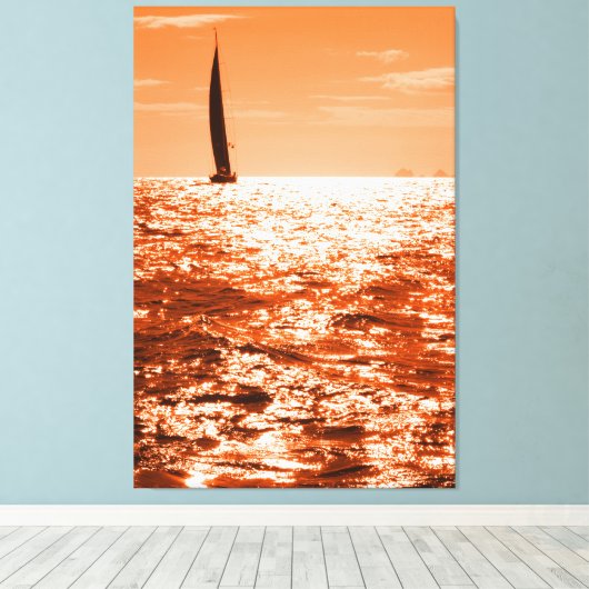 AVONDZEIL 32x48 Canvas Afdruk (Insitu (Houten vloer))