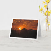 Avondzonsondergang Landschap Kaart (Gele Bloem)