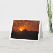 Avondzonsondergang Landschap Kaart (Voorkant)