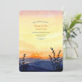 Avondzonsondergang uitnodiging (Staand voorkant)