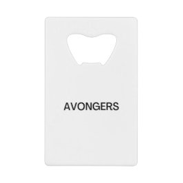 Avongers Creditkaart Flessenopener