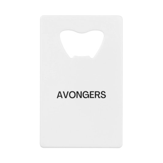 Avongers Creditkaart Flessenopener (Voorkant)