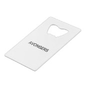 Avongers Creditkaart Flessenopener (Achterkant Gekanteld)
