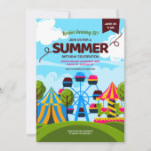 Avontureland pretpark uitnodiging (Voorkant)