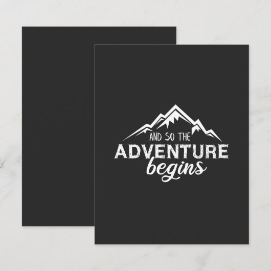 avonturen beginnen bedankkaart (Voorkant / Achterkant)