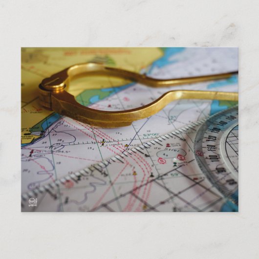 Avonturen beleven en bestemming zoeken op kompas. briefkaart (Voorkant)