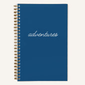 "Avonturen" Blue Travel Journal Notitieboek (Voorkant)