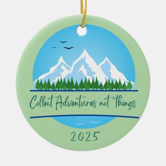 Avonturen, geen kerstversiering keramisch ornament (Voorkant)