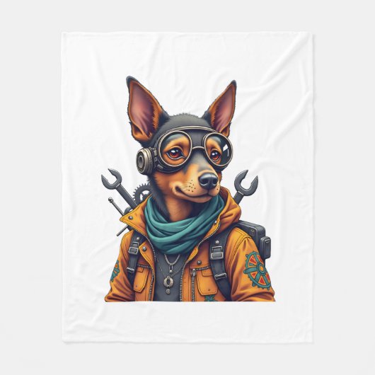 Avonturen Hond Fleece Deken (Voorkant)