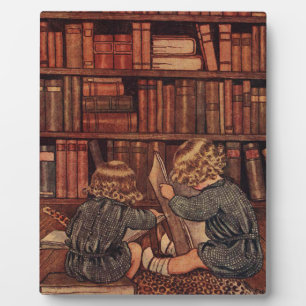 avonturen in de bibliotheek fotoplaat