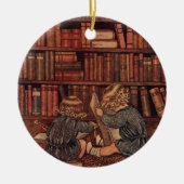 avonturen in de bibliotheek keramisch ornament (Voorkant)