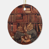 avonturen in de bibliotheek keramisch ornament (Links)