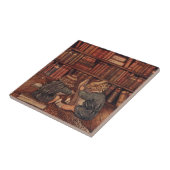 avonturen in de bibliotheek tegeltje (Zijkant)