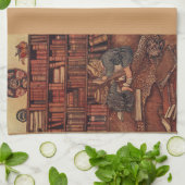 avonturen in de bibliotheek theedoek (Gevouwen)