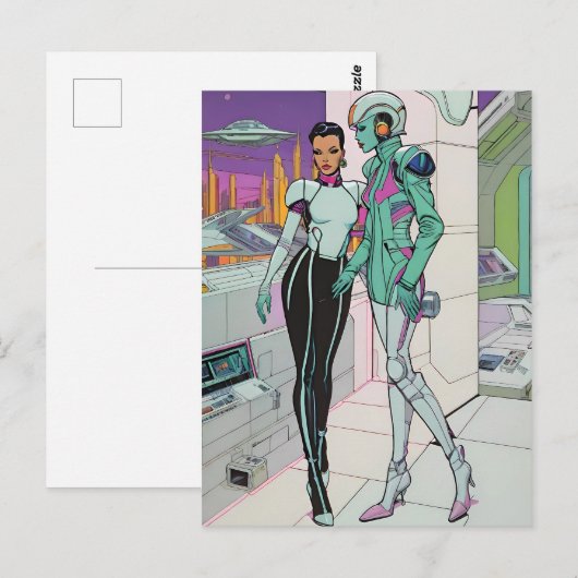 Avonturen in een 25e-eeuws winkelcentrum briefkaart (Voorkant / Achterkant)