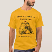 avonturen in Glamping.  Gold Edition. T-shirt (Voorkant)