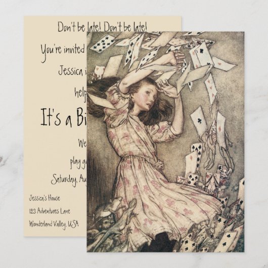  avonturen in Wonderland door Rackham Kaart (Voorkant / Achterkant)