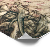  avonturen in Wonderland door Rackham Poster (Hoek)