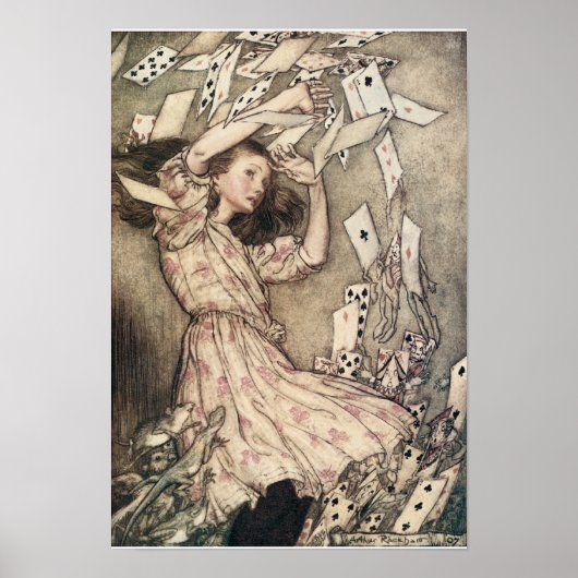  avonturen in Wonderland door Rackham Poster (Voorkant)