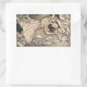  avonturen in Wonderland door Rackham Rechthoekige Sticker (Tas)