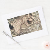  avonturen in Wonderland door Rackham Rechthoekige Sticker (Envelop)