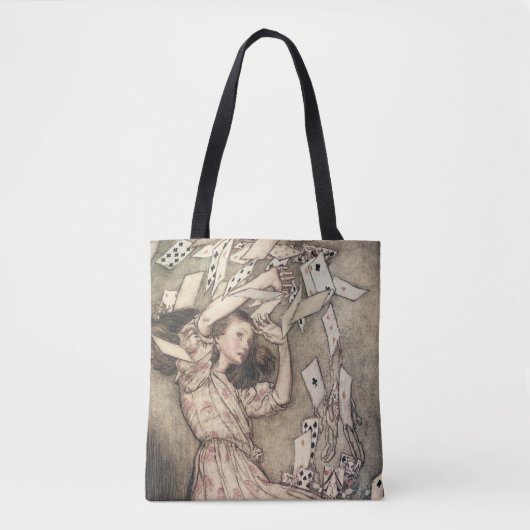 avonturen in Wonderland door Rackham Tote Bag (Voorkant)