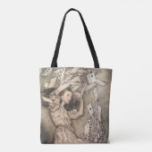 avonturen in Wonderland door Rackham Tote Bag (Achterkant)
