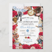 avonturen in Wonderland Mad Tea Party Birthday Kaart (Voorkant)