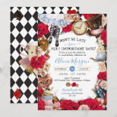 avonturen in Wonderland Mad Tea Party Birthday Kaart (Voorkant / Achterkant)