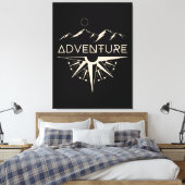Avonturen Kompas Bergen Canvas Afdruk (Insitu (Slaapkamer))