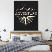 Avonturen Kompas Bergen Canvas Afdruk (Insitu (Slaapkamer))