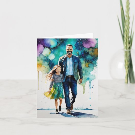 "Avonturen met papa" - Een blije Vaderdag Kaart (Voorkant)