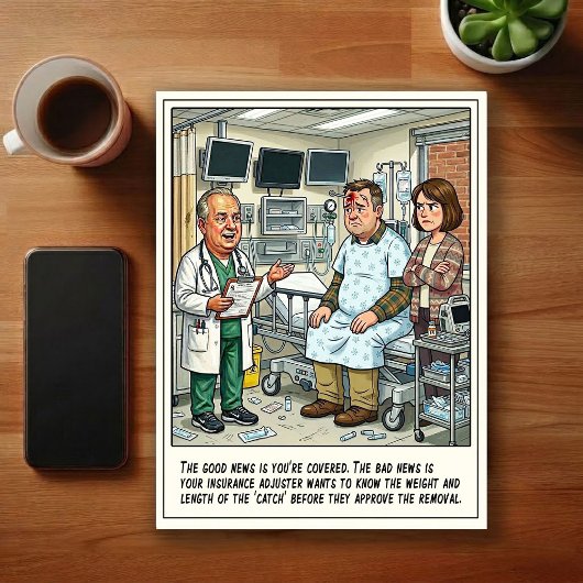 Avonturen op de Eerste Hulp Cartoon Briefkaart