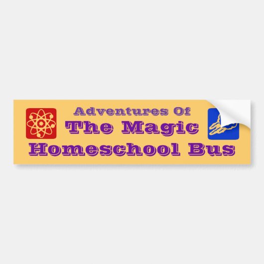 avonturen van het decal van de Magic Homeschool Bu Bumpersticker (Voorkant)