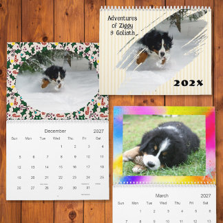 Avonturen van uw hond aangepaste foto kalender