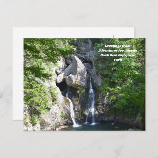 avonturen voor iedereen Bash Bish Herfsten, NY bri Briefkaart (Voorkant / Achterkant)