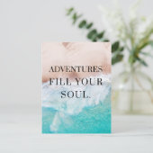 avonturen vullen je ziel briefkaart (Staand voorkant)