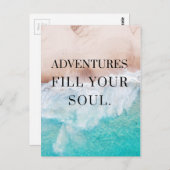 avonturen vullen je ziel briefkaart (Voorkant / Achterkant)