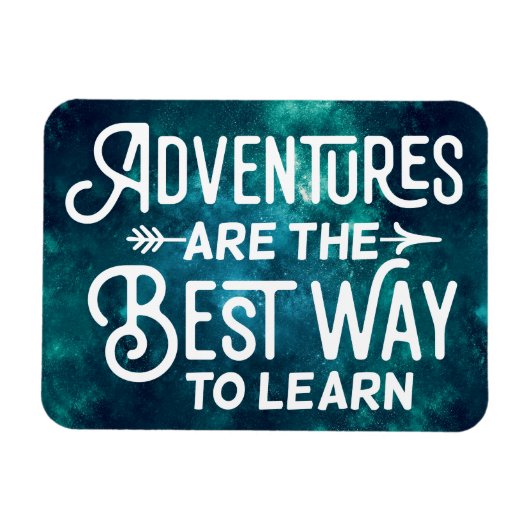avonturen zijn de beste manier om te leren magneet (Horizontaal)