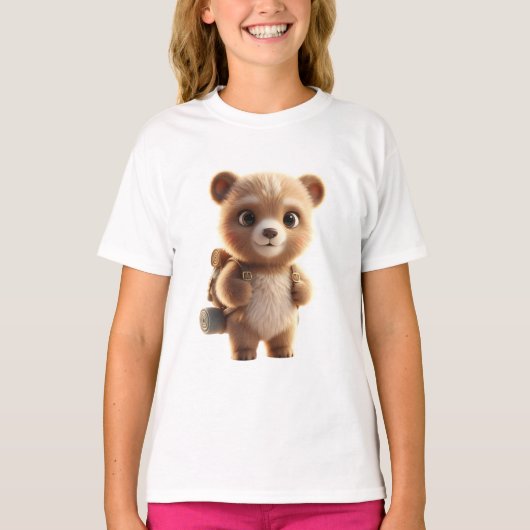 Avonturenbeer 3D T-shirt (Voorkant)