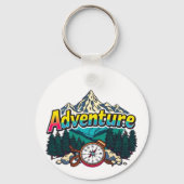 Avonturenberg – Outdoor Wandelen Natuur Design Sleutelhanger (Achterkant)