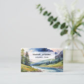 Avonturengids Blauwe Waterverf Bosberg Visitekaartje (Staand voorkant)