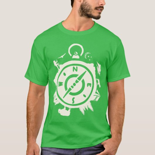 Avonturenkompasontwerp T-shirt (Voorkant)